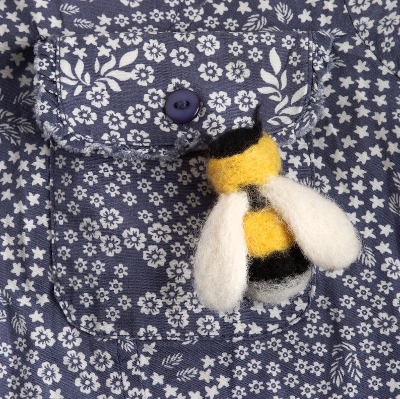 Bee Brooch Needle Felting Kit Craft Kit for Beginners Etsy