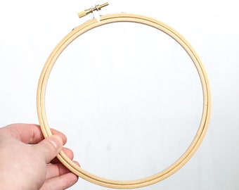 Wooden Embroidery Hoop 6"  / 15cm Medium Embroidery Ring with Brass Screw