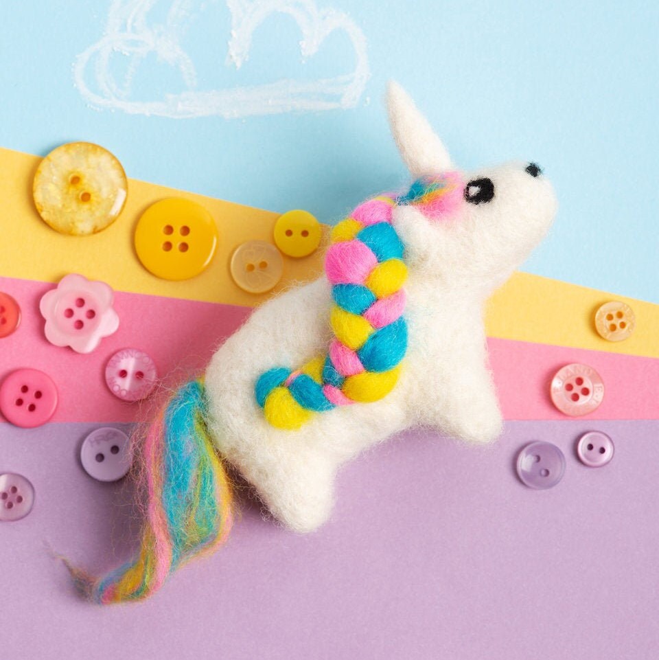 Unicorn Mini Needle Felting Kit - Craft Kit for Beginners