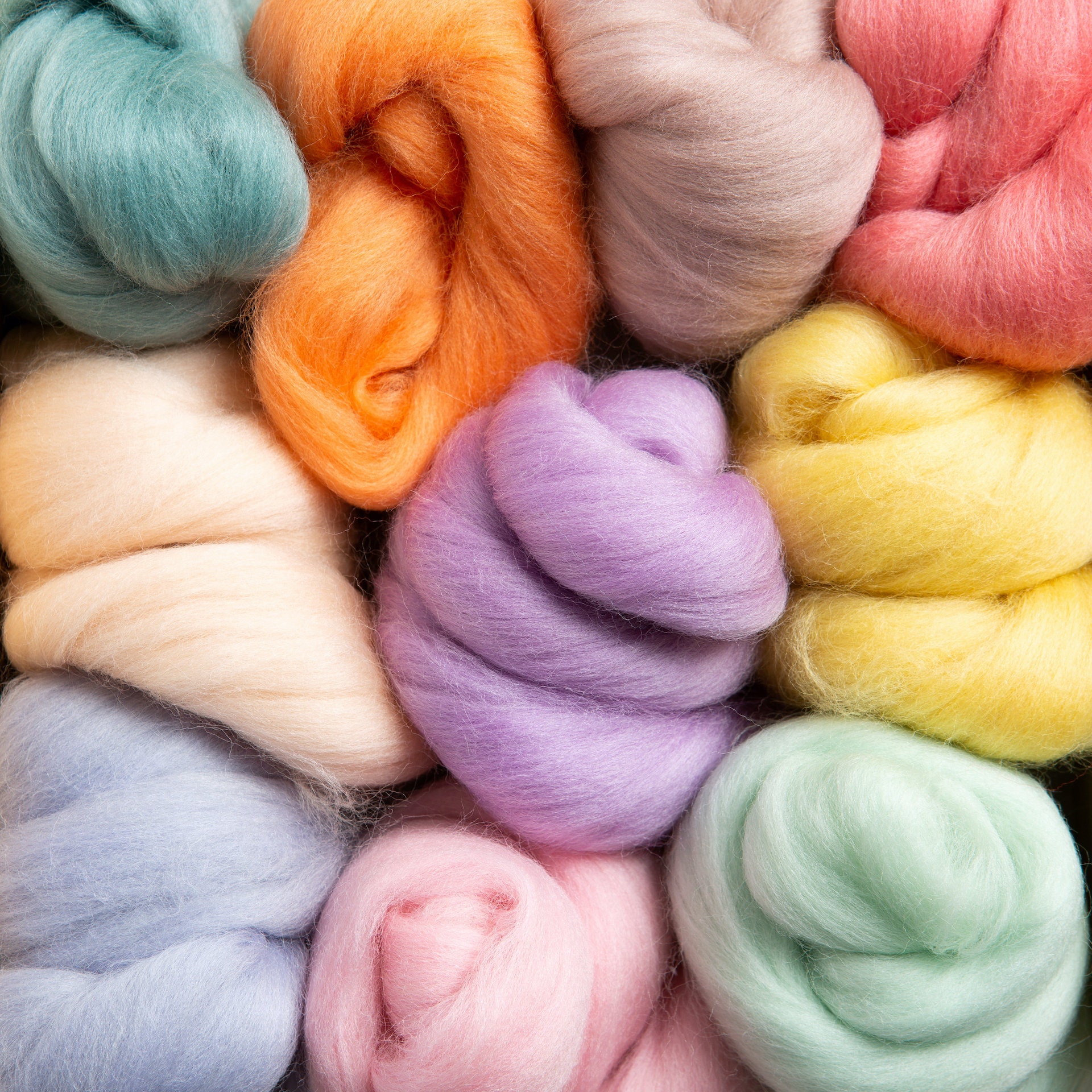 Pastels Needle Felting Wool Bundle Merino Wool for Felting Etsy UK