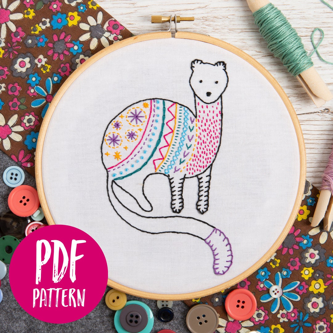 Stoat Movement Patterns Stoat PDF Embroidery Pattern - Instant Digital Download - Etsy
