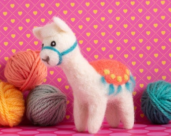 Alpaca Needle Felting Kit : Beginners British Wool DIY Craft Set