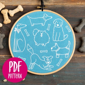 Dandy Hunde PDF Stickmuster - Sofort Download