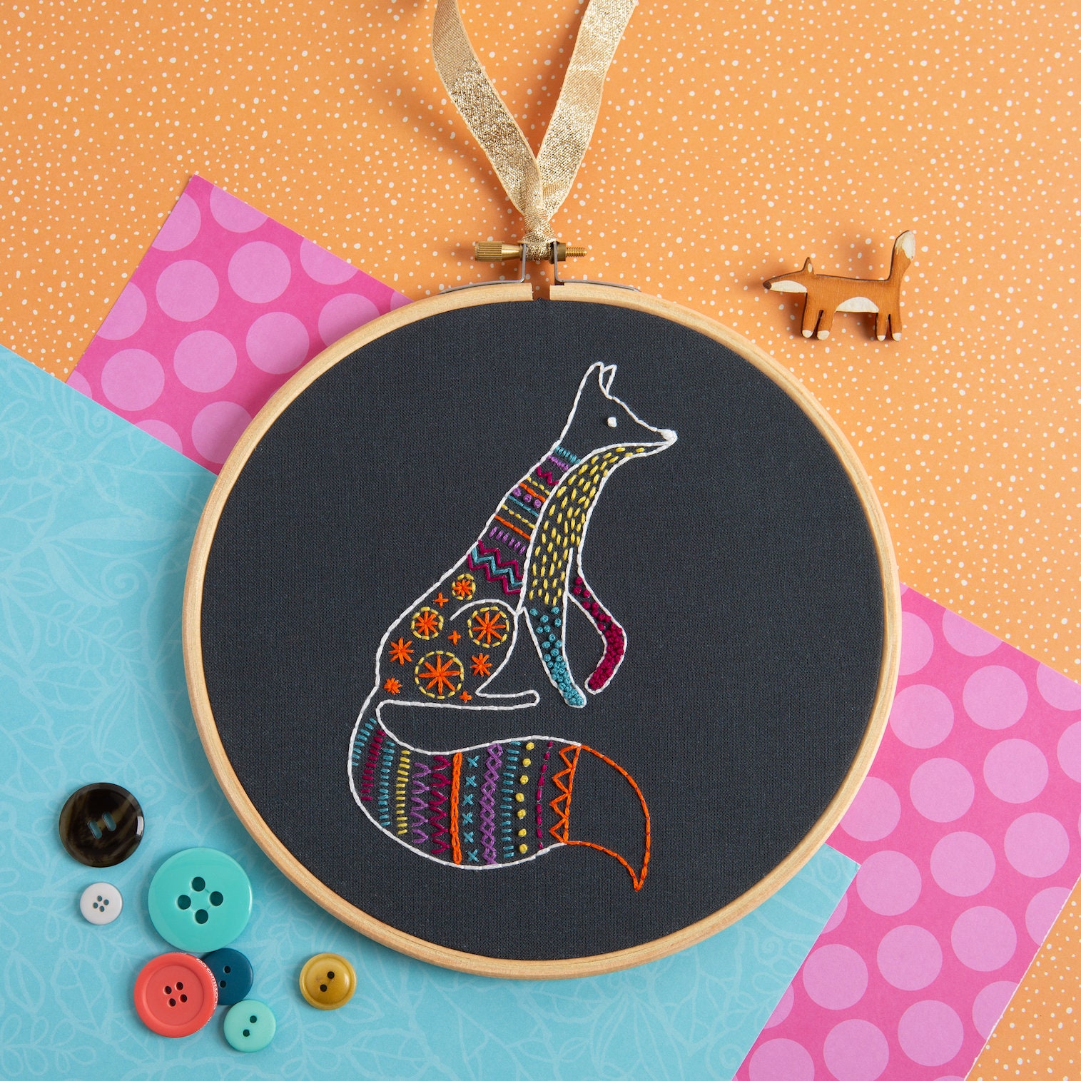 Fox PDF Embroidery Pattern - Instant Digital Download - Etsy