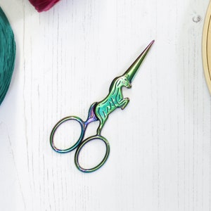 Rainbow Unicorn Embroidery Scissors Small Embroidery Scissors Sewing Scissors Sharp Scissors Cute Scissors Sewing Kit image 4