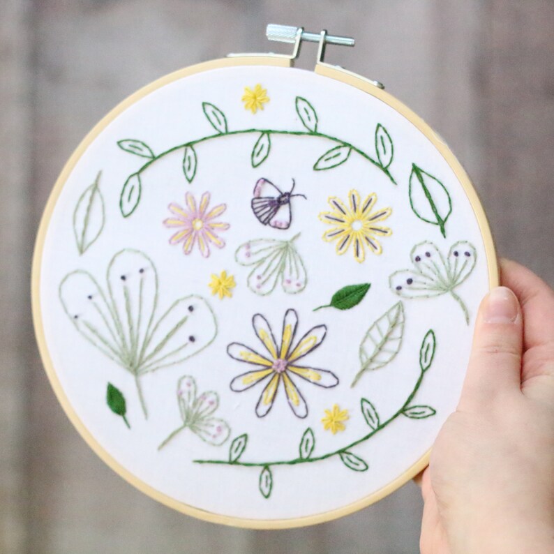 Wildflower Meadow Embroidery Kit Craft Kit for Beginners Etsy UK