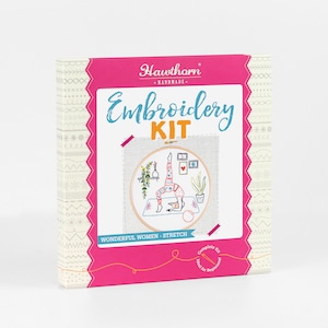 Yoga Embroidery Kit Stretch Embroidery Kit Wonderful Women Embroidery Kit Embroidery Kit for Beginners Feminist Embroidery Pattern image 3