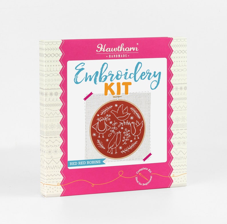 Red Red Robins Embroidery Kit Craft Kit For Beginners Sewing Sewing Needlecraft Kientructhanhdat Com