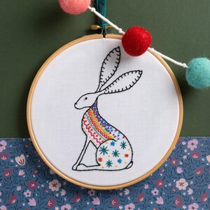 Hase Stickdatei : Anfänger 7 "/ 18 cm DIY Stitching Craft Set Bild 3