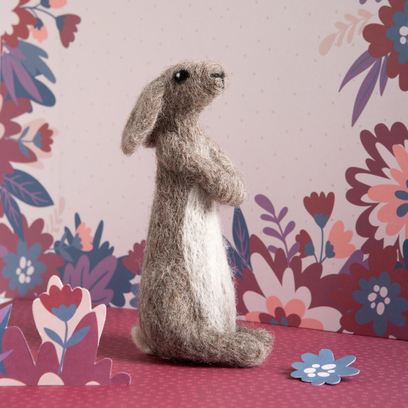 Rabbit Needle Felting Kit Craft Kit for Beginners Etsy UK