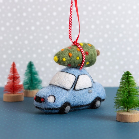 Weihnachten Auto Nadelfilz Kit Mini Filz Kit Nadelfilzen für