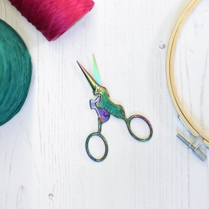 Rainbow Unicorn Embroidery Scissors Small Embroidery Scissors Sewing Scissors Sharp Scissors Cute Scissors Sewing Kit image 3