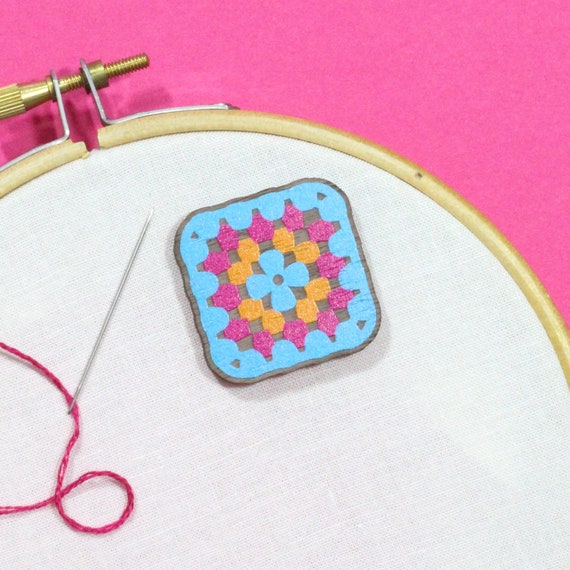 SECONDS Granny Square Needle Minder Crochet Gifts Cute Needle Minder Embroidery  Gifts Embroidery Tools Cross Stitch Tools 