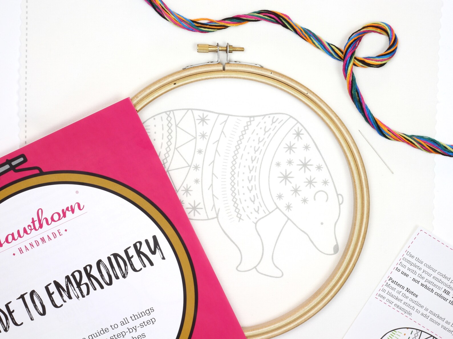 Bear Embroidery Kit Embroidery Kit for Beginners Etsy