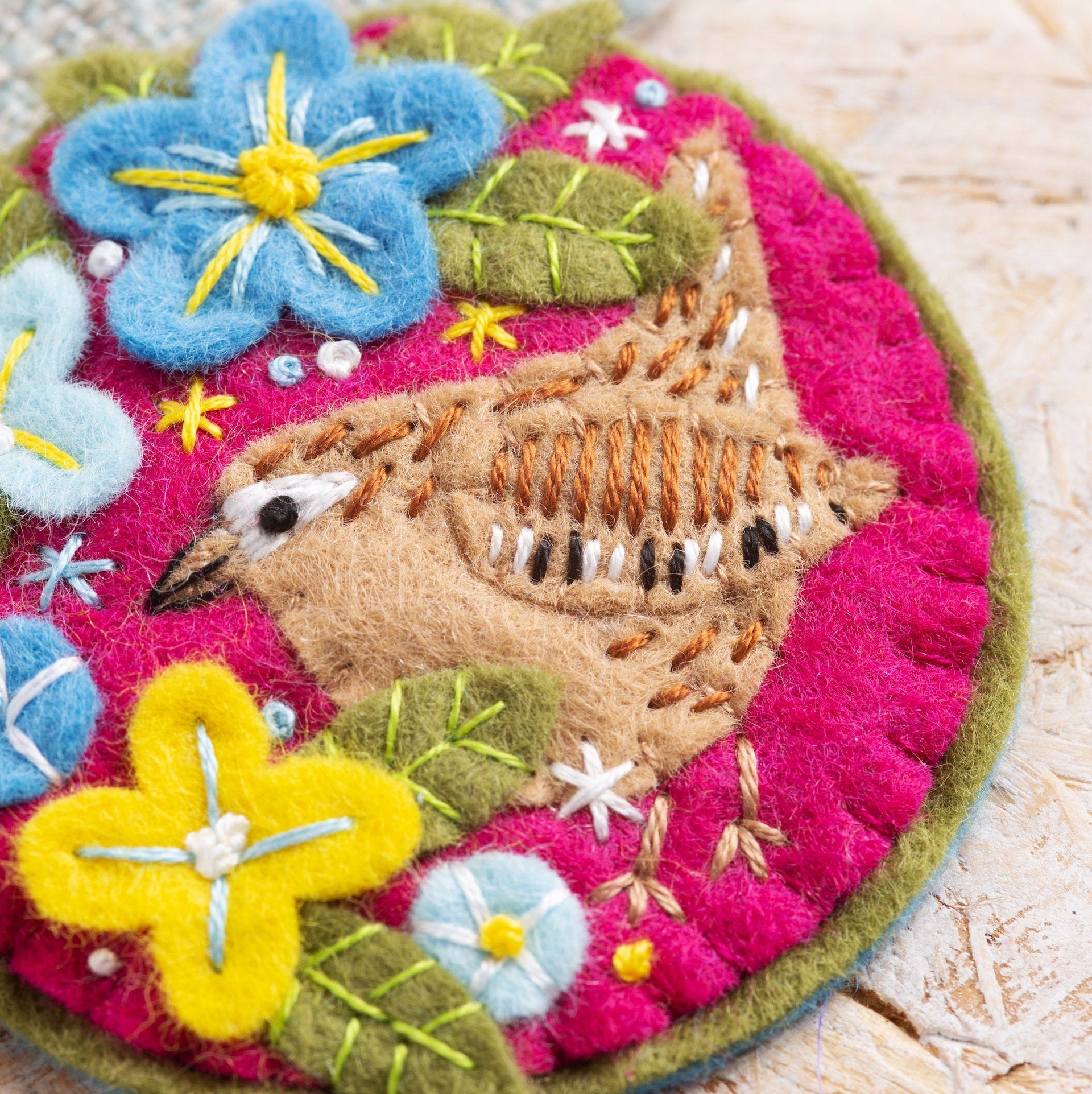 Wren Felt Craft Kit Brooch Craft Kit Craft Kit for Etsy UK