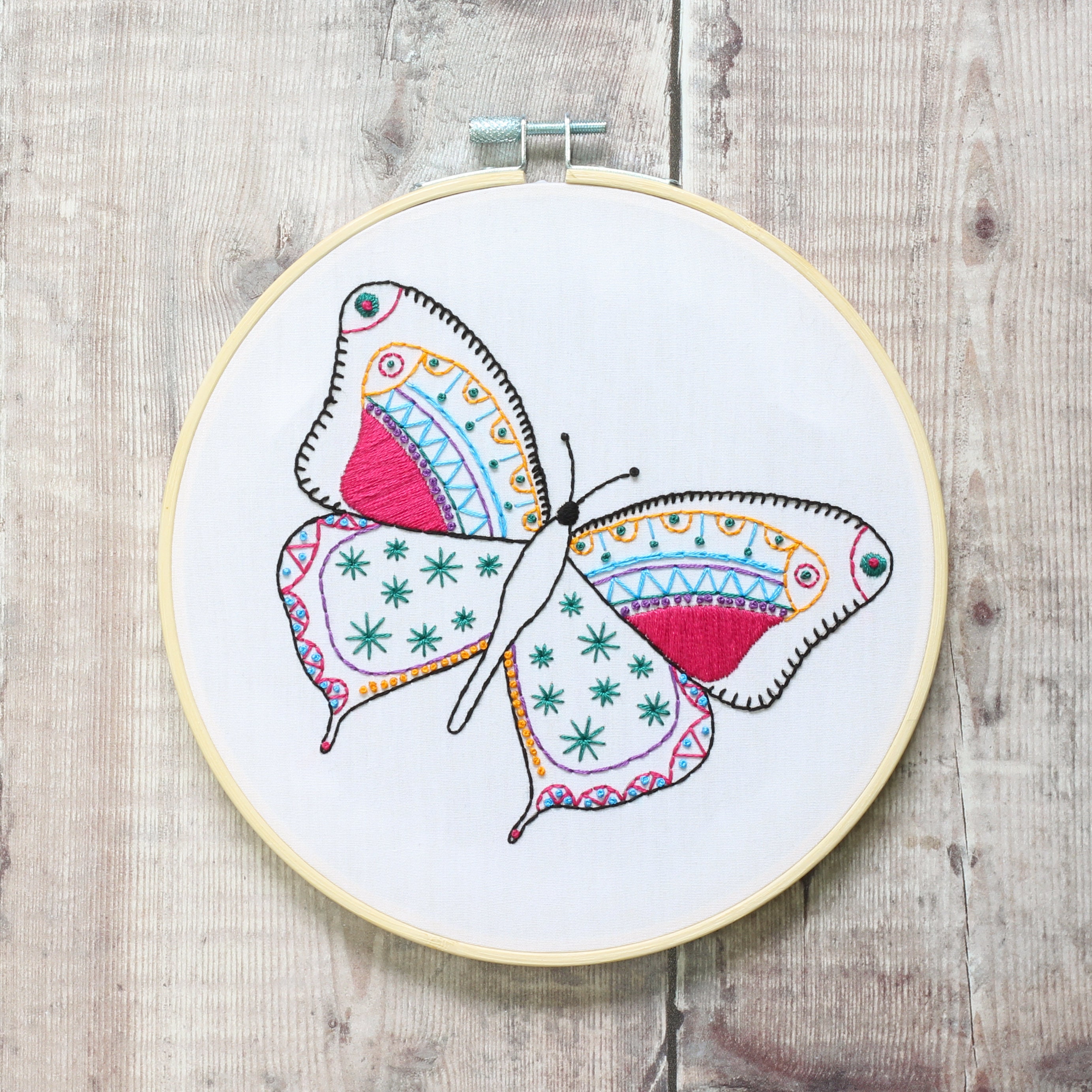 Butterfly Embroidery Kit Embroidery Kit for Beginners Etsy