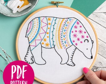 Bear PDF Embroidery Pattern - Instant Download