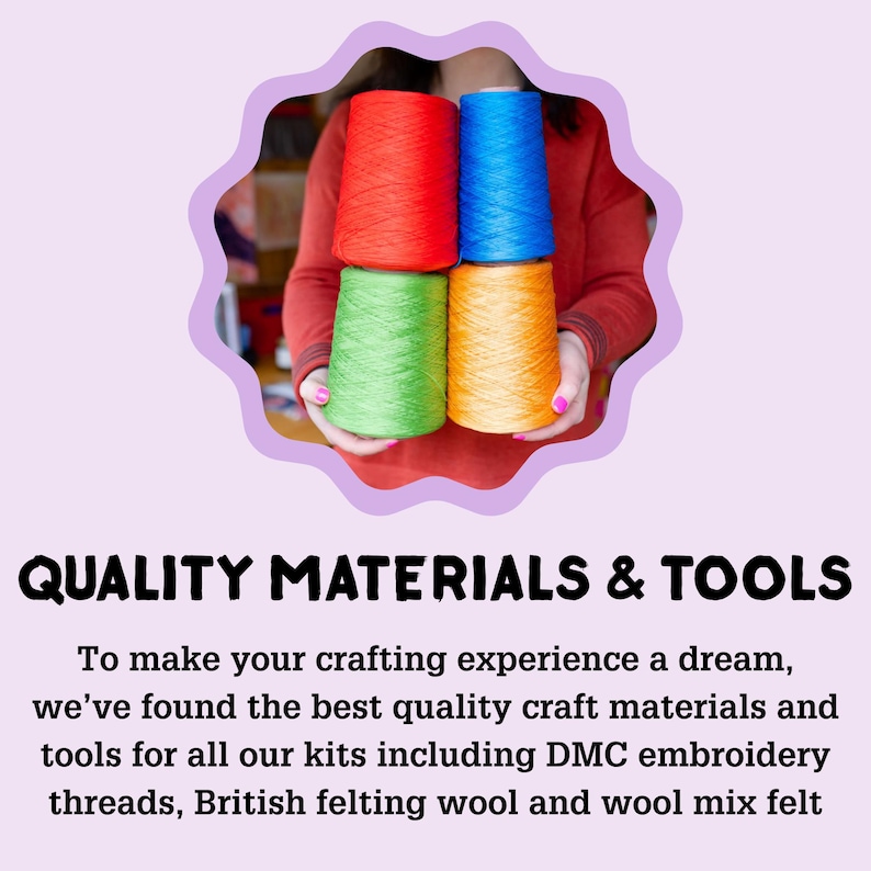 Autumn Garland Felt Craft Embroidery Kit : DIY Craft Set for Beginners with Wool Felt image 12