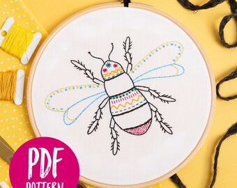 女王蜂　ベージュ 背面刺繍 刺しゅうキット 『デザイナーコレクション クイーンビー BK410