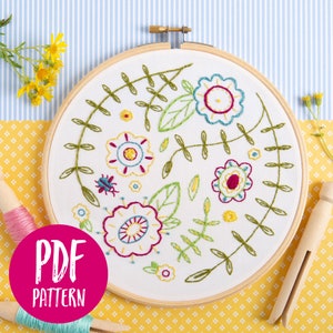 Spring Posy PDF Embroidery Pattern - Instant Download