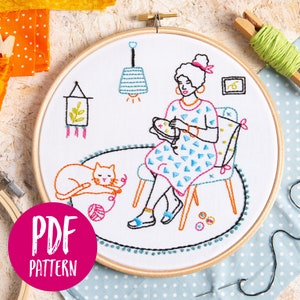Wonderful Women - Relax PDF Embroidery Pattern - Instant Download - Stitching Embroidery PDF
