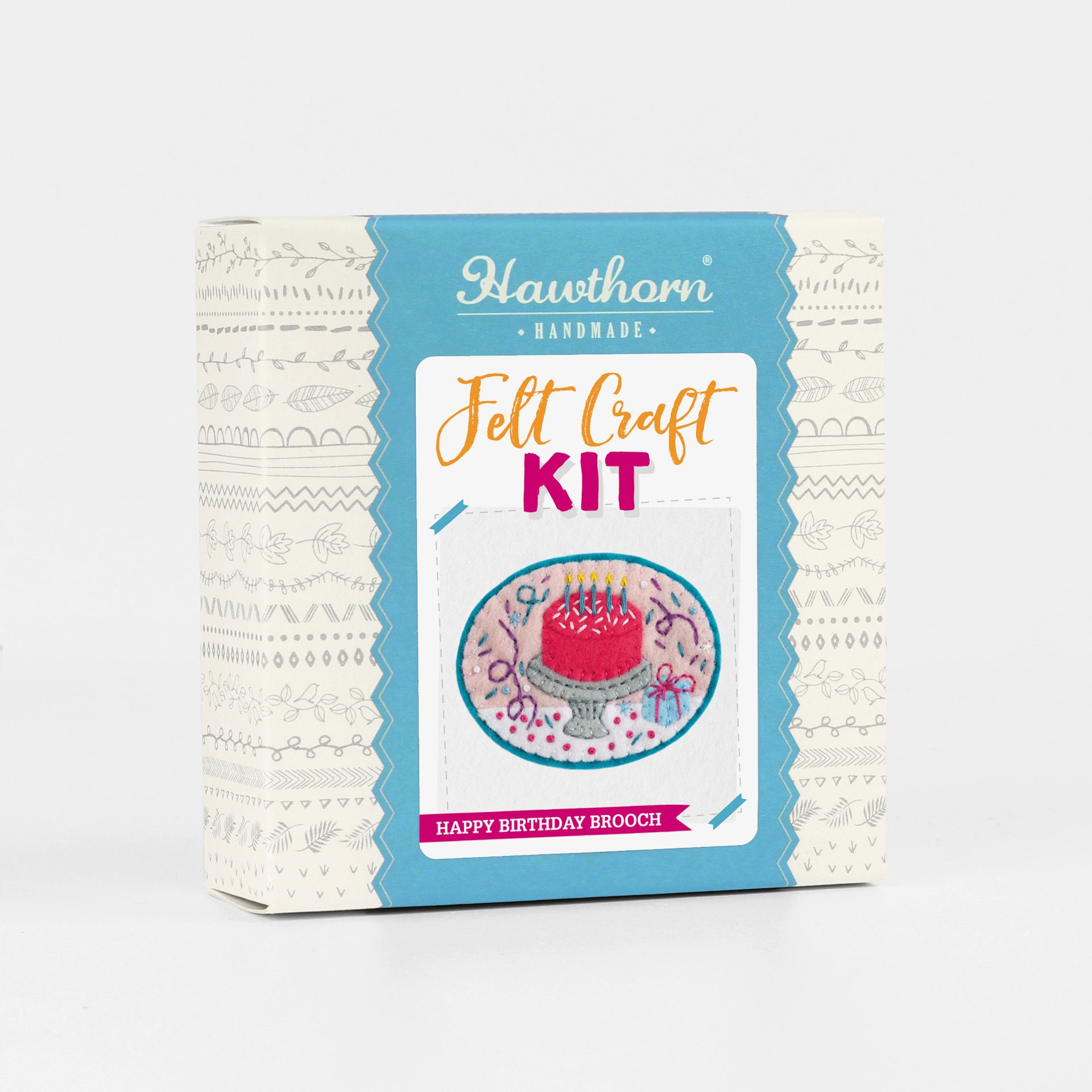 Happy Birthday Felt Craft Kit Brooch Craft Kit Handmade Birthday