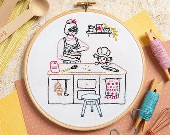 Baking Embroidery Kit - Wonderful Women Embroidery - Mothers Day Embroidery - Feminist Embroidery Kit - Modern Embroidery Pattern