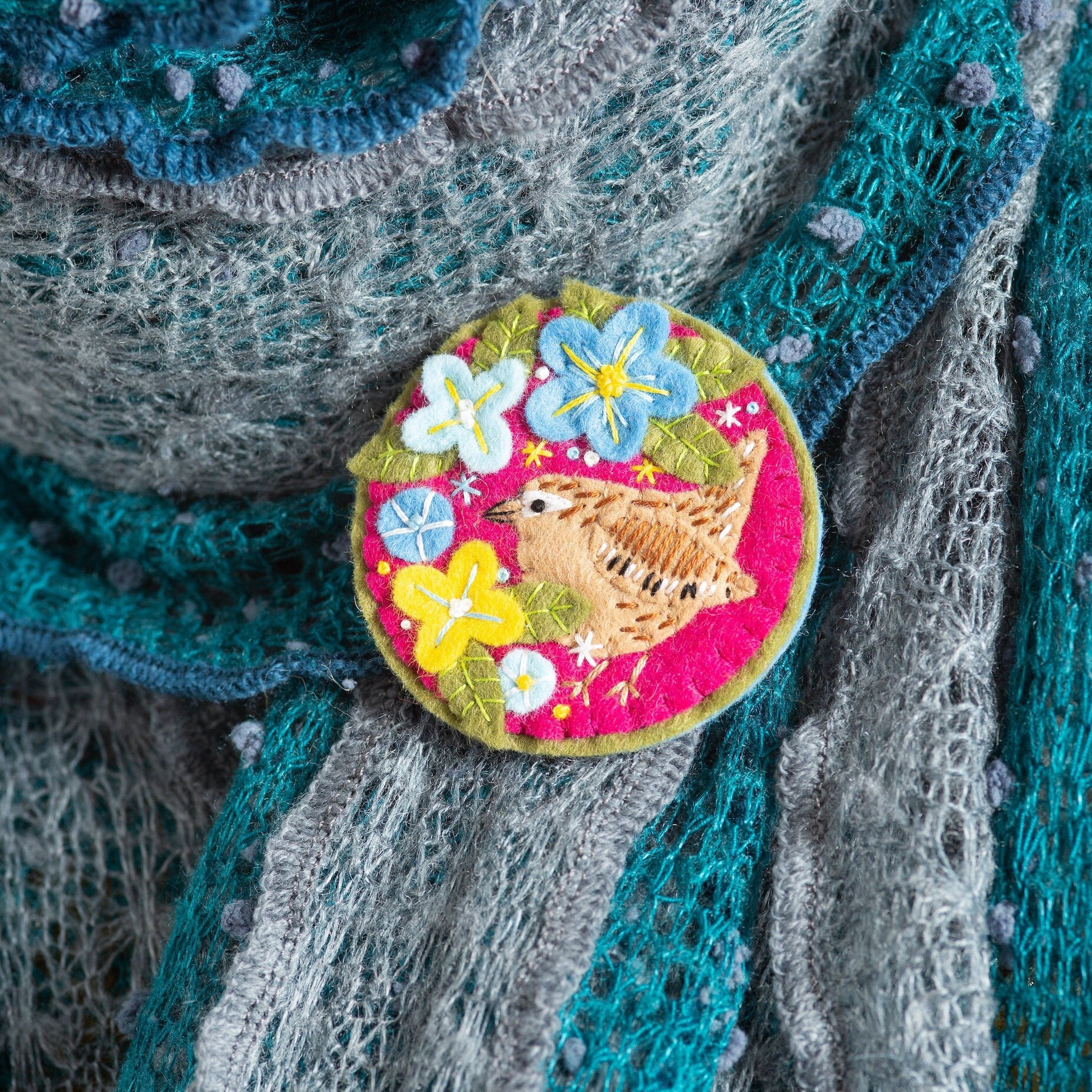 Wren Felt Craft Kit Brooch Craft Kit Craft Kit for Etsy UK