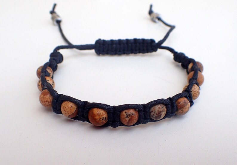 Jasper Bracelet Men Mens Bracelet Jasper Men Beaded Etsy