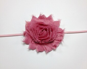 Bandeau Fleur Perle Rose Clair Bebe Fleur Bandeau Bandeau Etsy