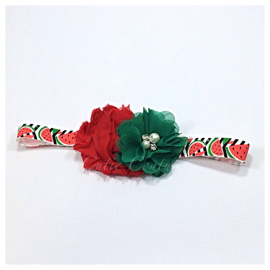 Watermelon Headband, Red Headband, Green Headband, Red and  display picture 2
