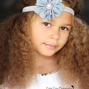 Penelope-  Gray Headband with pearl, gray Flower Girl headband, Grey Headband, Silver Headband, gray Flower Headband, gray Birthday Headband