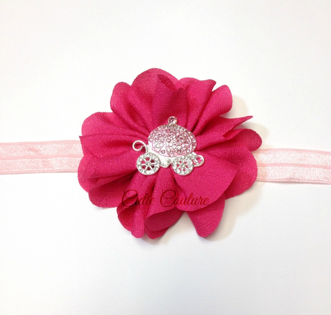 Baby Headband, Hot Pink Headband, Princess Headband, Pink Baby Headband