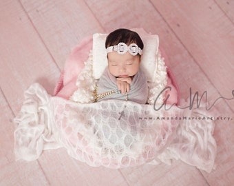 Flower Girl Headband, Baptism Headband, Rhinestone headband, Adult Headband, Crystal Headband, Birthday Headband, Rhinestone headpiece