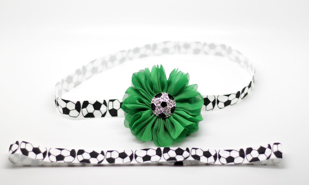 Soccer Headband, Baby Headband, Flower Headband, Sport Headband, Soccer