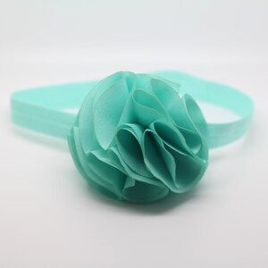 Patrice- Aqua Headband, Aqua Baby Headband, Aqua Birthday Headband, Aqua Flower Girl Headband, Aqua Flower Headband, Aqua newborn Headband