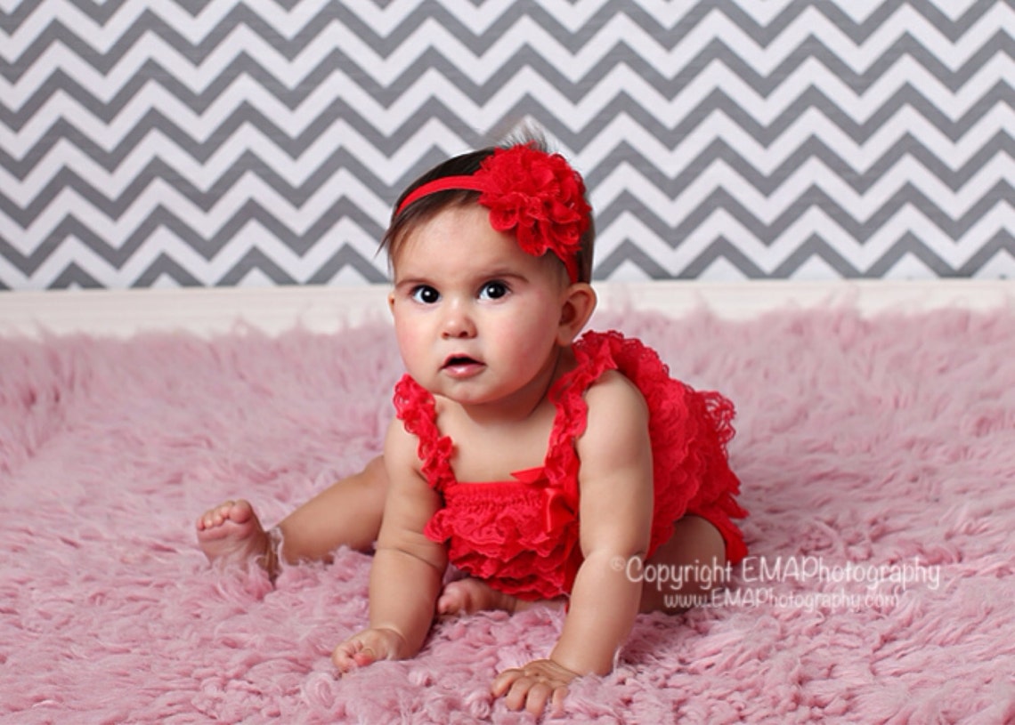Red Headband Red Flower Girl Headband Red Baby Headband Red Etsy