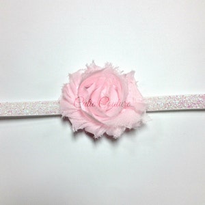 Pink Shabby Headband, Pink Headband, Shabby Headband, pink infant headband, pink birthday headband,flower headband,pink flower girl headband