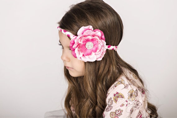 Pink Headband, Hot Pink Headband, White Headband, Pink  display picture 2