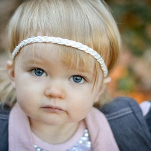 Off White Braided Headband,Baby Headband,Adult Headband, Boho Headband, Bohemian Headband, White Headband,braided headband,birthday headband