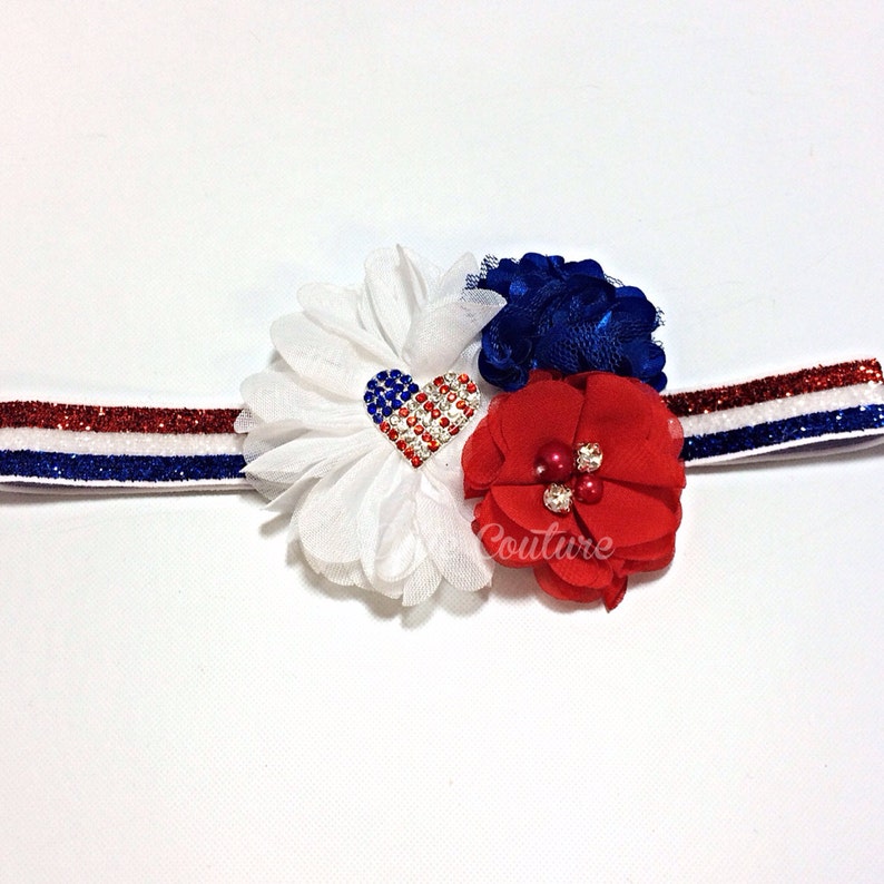 Memorial Day headband white headband red headband 4th of July headband america forth of july headband red white and blue headband