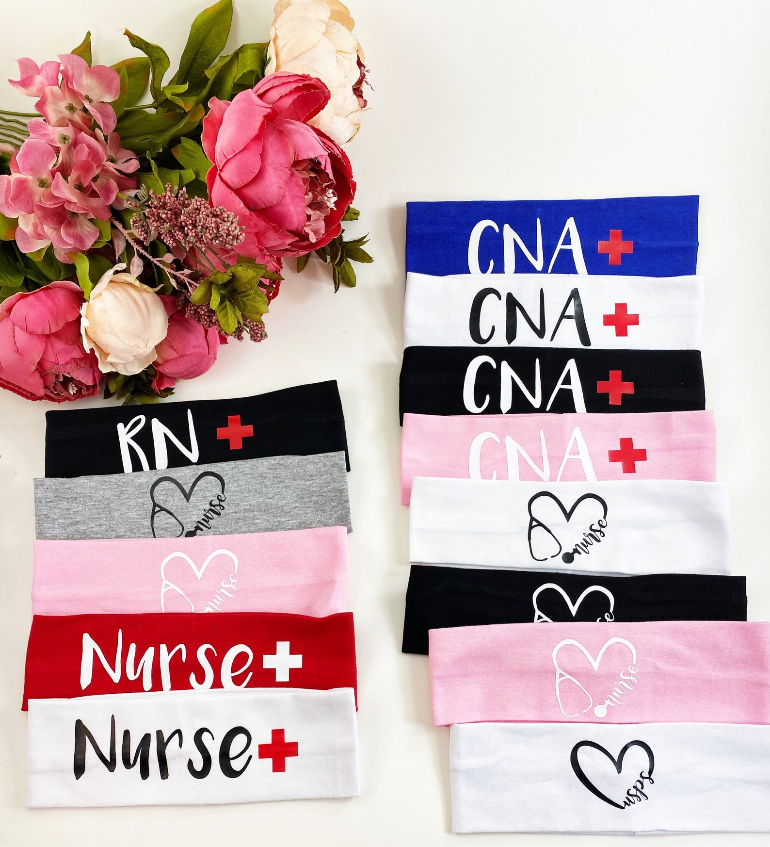 Nurse Headband Headband With Buttons Personalized Headband Etsy