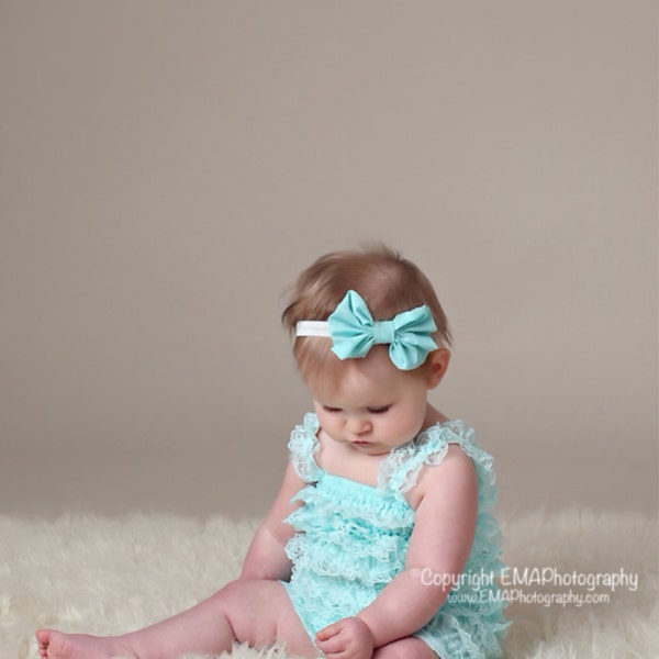 Aqua bow Headband, baby bow Headband, Aqua Bow, messy bow headband, blue bow headband, aqua clip, blue headband, Aqua headband,aqua bow clip