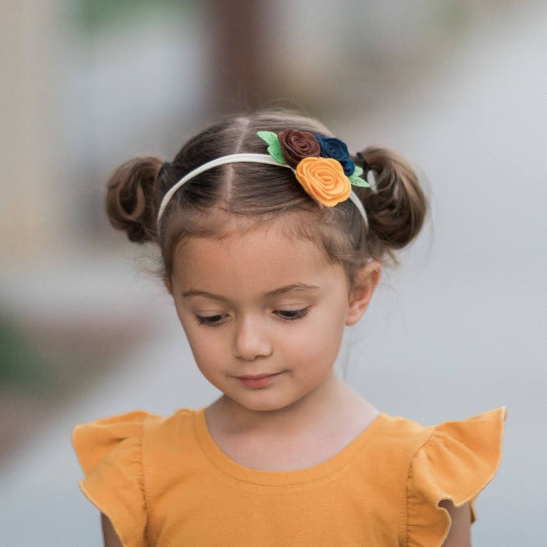 Gold Headband, Brown Headband, Navy Headband, Fall Headband, Felt