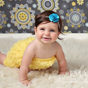 Blue headband, blue Newborn Headband, Aqua Headband, baby Headband, blue Flower Headband, blue Flower girl headband, blue flower headband