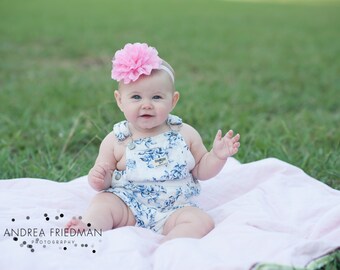 Pink Headband, Pink Flower Girl Headband, Pink Infant Headband, Pink Flower Headband, Pink Birthday Headband, Pink baby headband, pink clip