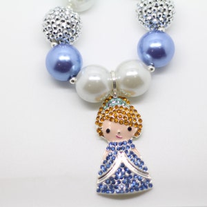 Cinderella Necklace, Cinderella Bubblegum Necklace, Cinderella Birthday Necklace, Birthday necklace, princess bubblegum necklace image 2