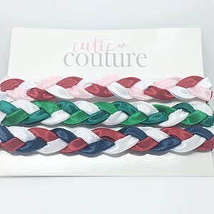 Bandeau de Noël ensemble, 4ème du bandeau de juillet, bandeau de la Saint-Valentin, Saint-Patrick bandeau, bandeau Gift Set, ensemble de bandeau tressé