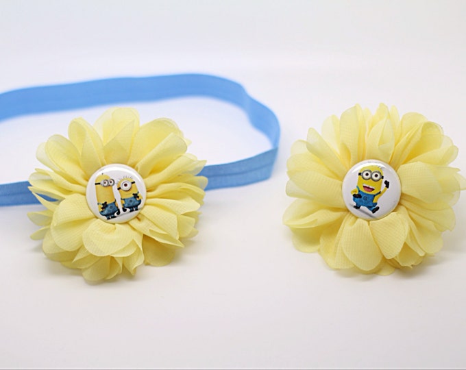 Baby Headband Minion Headband Minion Hair Clip Minion Etsy