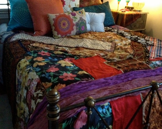 Gypsy Boho Bedspread Bedding Blanket Bohemian Etsy